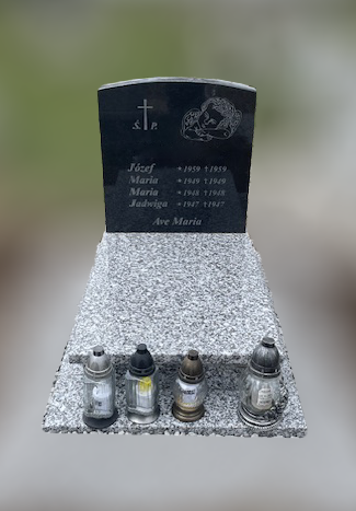 Nagrobek dziecięcy z rzeźbą aniołka